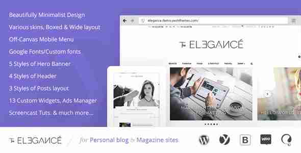 Elegance 极简博客 WordPress主题