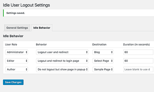 WordPress中自动注销空闲用户