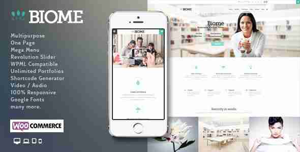 Biome多用途一页WordPress主题