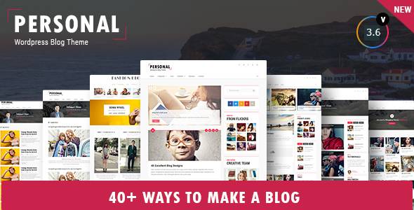 personal- 最佳博客,简历和视频WordPress主题