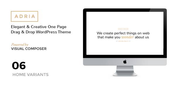 ADRIA -最小的一页Parallax WordPress主题