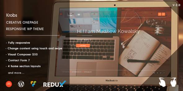 Krobs - 个人Onepage响应WP主题