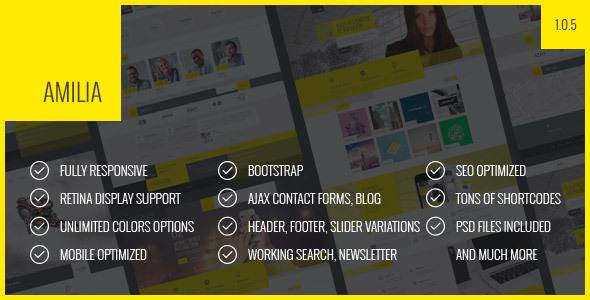 Amilia 多用途单页和多页可湿性粉剂主题