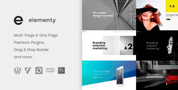 Elementy - 多用途的单页和多页WordPress主题
