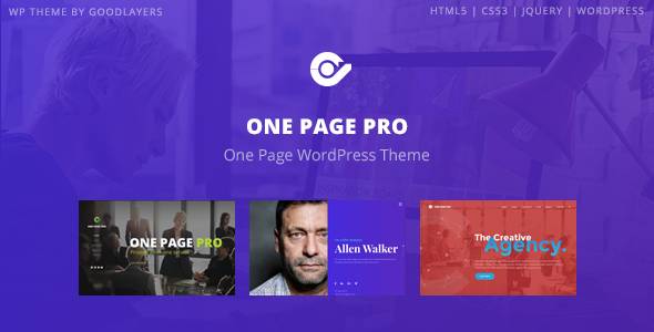 One Page Pro - 多用途OnePage WordPress主题