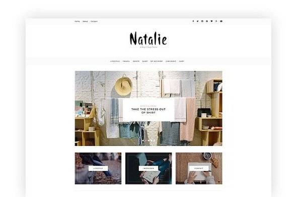natalie - 一个博客和购物WordPress主题