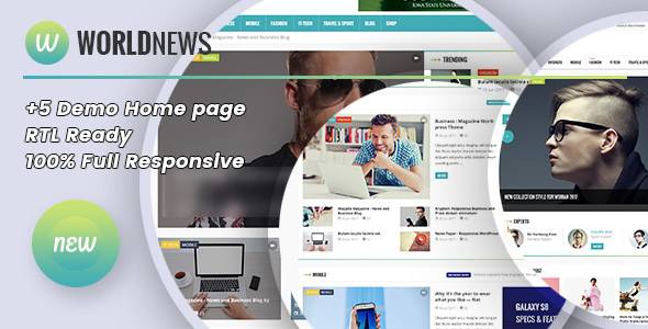 WorldNews - 杂志RTL Responsive WordPress Blog \ Magazine