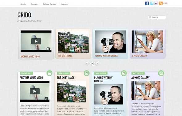 Grido - 响应式Tumblr风格的WordPress主题