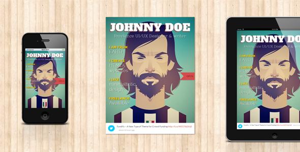 BookCard WP - 响应3D折叠电子名片主题