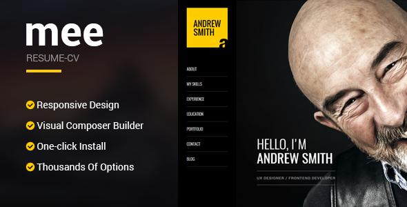 MEE- 响应简历/简历WordPress主题