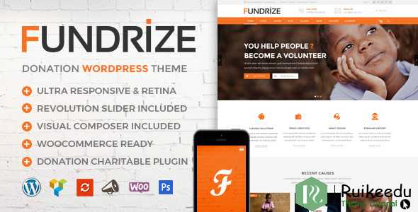 Fundrize 响应式捐赠和慈善WordPress主题