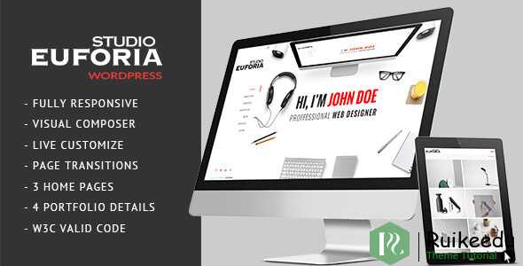 Euforia - 响应式Vcard WordPress主题