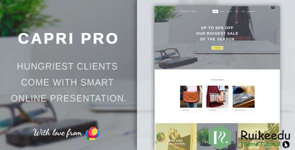 Capri Pro - 极简电子商务商店WordPress主题