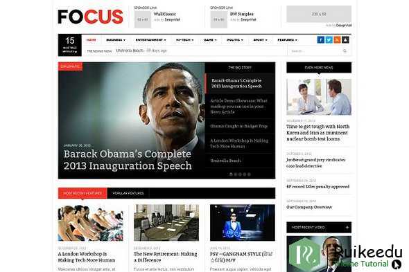 DW Focus - 响应式WordPress新闻主题