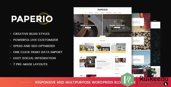 Paperio - 响应式和多用途博客主题
