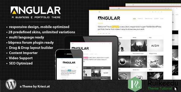 Angular - 响应式投资组合WordPress主题
