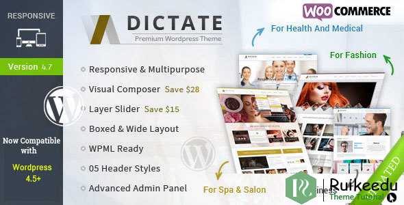 dictate - 商业,时尚,医疗,水疗中心WP主题