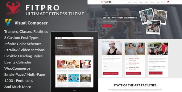 FitPro - 活动健身房体育WordPress主题