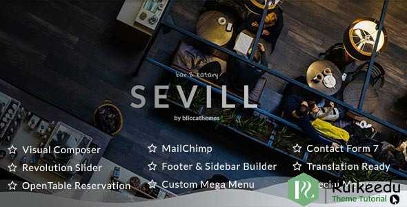 Sevill - 餐厅咖啡厅WordPress主题