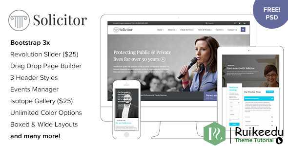 Solicitor -法律业务响应WordPress主题