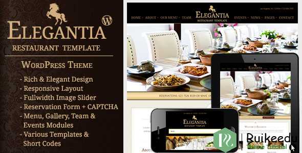 Elegantia - 餐厅和咖啡厅WordPress主题