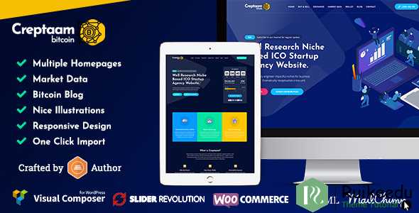 Creptaam - 比特币,ICO登陆,加密货币主题