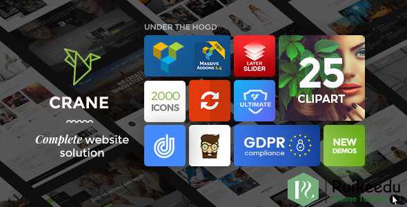 Crane 高度可定制的多功能WordPress主题