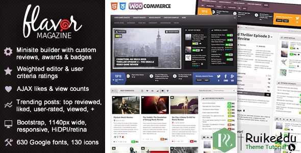 flavor - 响应/ HD杂志/评论AJAX主题