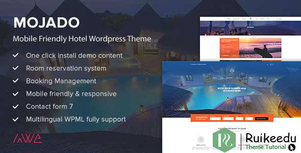 Mojado- 移动友好酒店WordPress主题