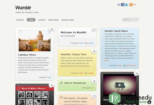 Wumblr v2.2.8 - 具有后期格式支持的响应主题