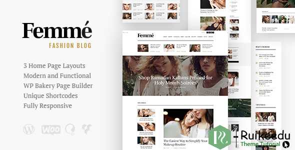 Femme - 在线杂志和时尚博客WordPress主题