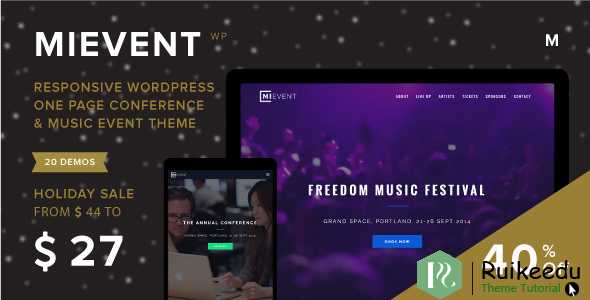 MiEvent - 响应式事件和音乐WordPress主题