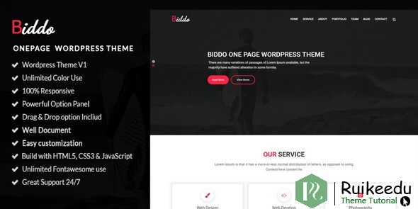 Biddo - 单页组合WordPress主题
