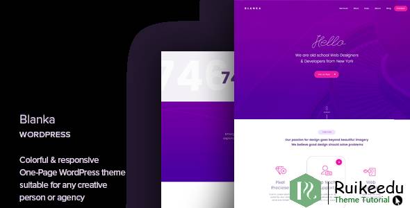Blanka - 单页WordPress主题