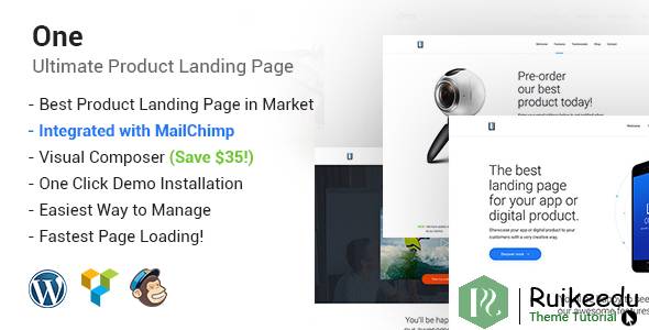 One - WordPress产品登陆页面主题
