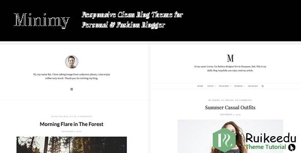 Minimy - 响应清洁个人和时尚博客WordPress主题