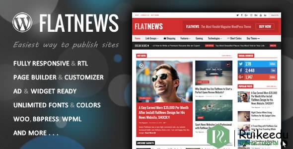 FlatNews - 响应式杂志WordPress主题