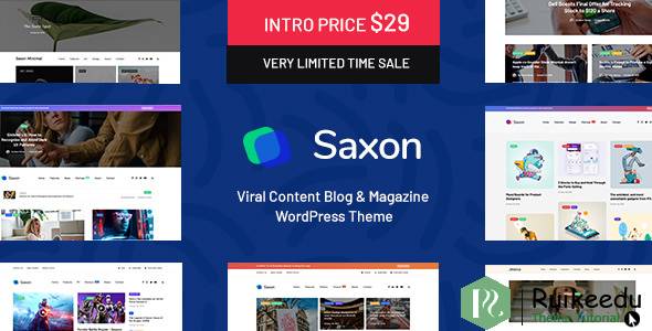 saxon - 病毒内容博客和杂志WordPress主题