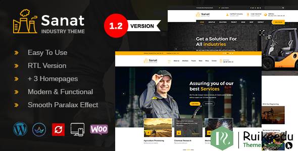 Sanat - 工厂和行业WordPress主题