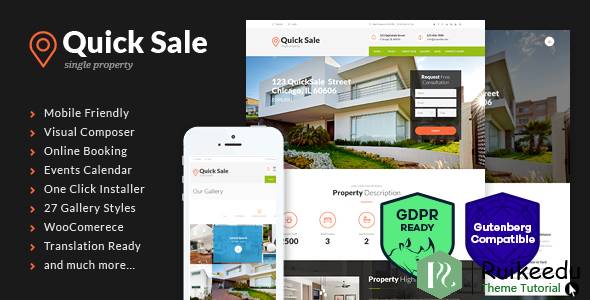 Quick Sale - 单一物业房地产WordPress主题