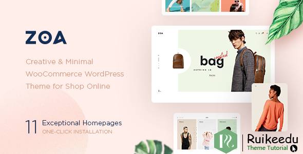 Zoa - 极简主义元素或WooCommerce主题
