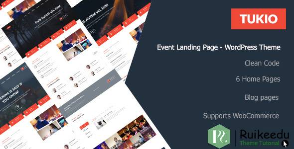 Tukio - 活动登陆页面WordPress主题
