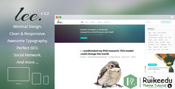 Lee Blog - 最小和创意WordPress主题