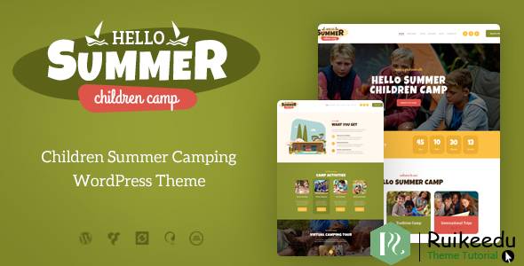 Hello Summer - 儿童营WordPress主题