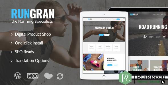 Run Gran - 运动服装和齿轮店WordPress主题