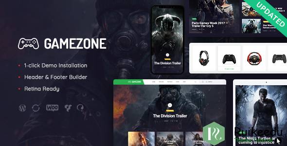 Gamezone - 游戏博客和商店WordPress主题