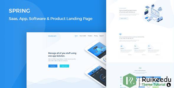 Spring - 软件和应用程序登陆WordPress主题