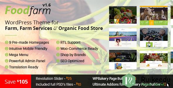 FoodFarm - 农场的WordPress主题