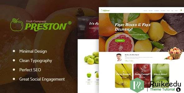 preston - 水果公司和有机农业WordPress主题