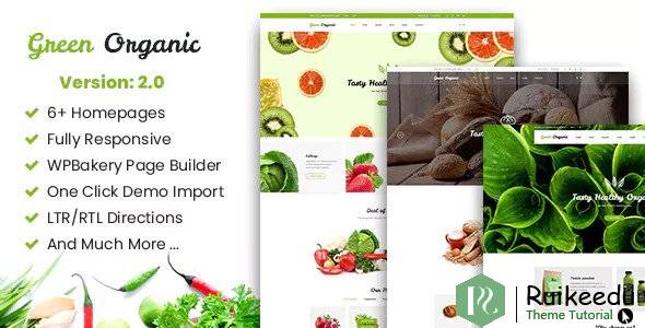 Green Organic - 有机商店和面包店WordPress主题